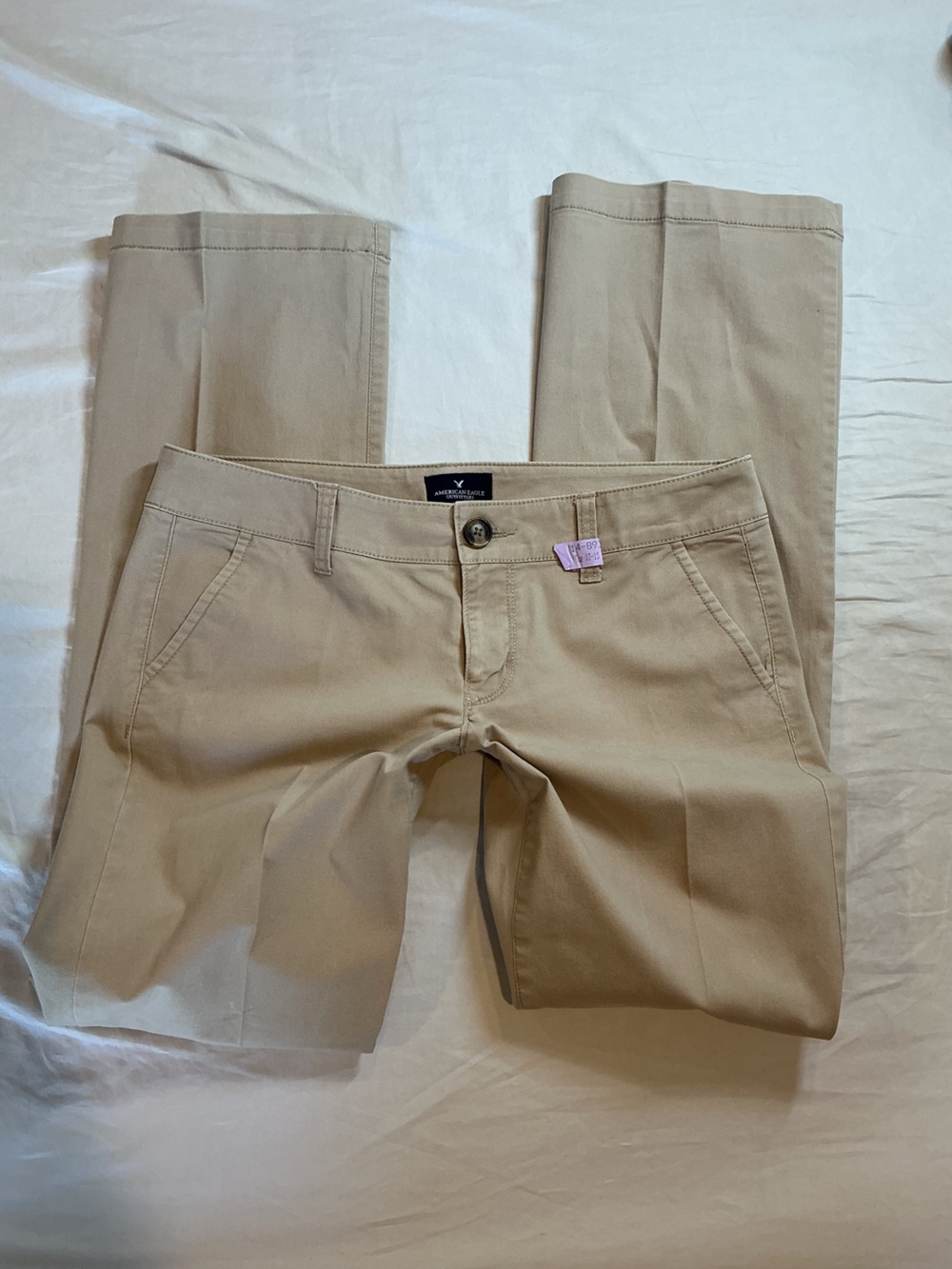 American Eagle Outfitters Straight Leg Chinos in Light Khaki